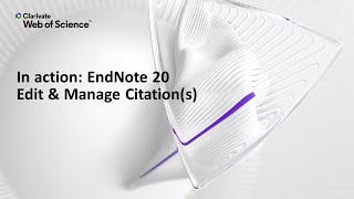 In action EndNote 20 Windows Edit amp Manage Citations [upl. by Nallid]