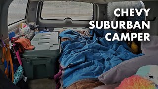 A Versatile NoBuild SUV Camping Setup in a Suburban [upl. by Huberman]