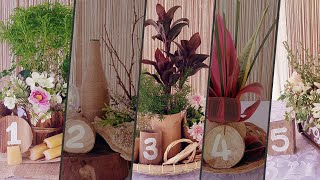 5 Simple Rustic Wedding Centerpiece Ideas [upl. by Lehsar]