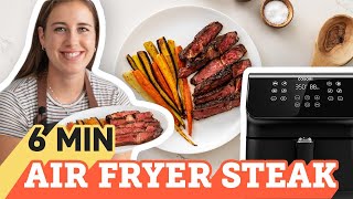 PERFECT Air Fryer DryRubbed Steak in 6 minutes [upl. by Labors]