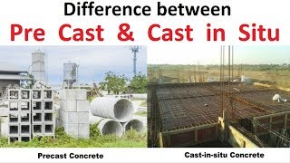 Difference between Pre Cast amp Cast in Situ Concrete [upl. by Yoccm961]