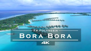 Bora Bora French Polynesia 🇵🇫  by drone 4K [upl. by Graaf43]