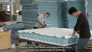 Pocket Spring Mattress Production Process Pocket Sprung Mattress Company [upl. by Orest]