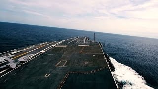 See aircraft carrier tested at top speed [upl. by Hnao78]