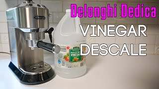 Descale DeLonghi Dedica EC680EC685 Vinegar Descale Cycle  2021 Update [upl. by Hammad]