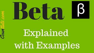 Beta Coefficient  Explained with Examples [upl. by Ahseirej547]