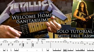 Metallica  Welcome Home Sanitarium 1st solo lesson with tablatures and backing tracks [upl. by Joshua]