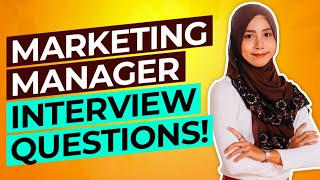 MARKETING MANAGER Interview Questions amp Answers PASS your Sales amp Marketing Interview [upl. by Jairia900]