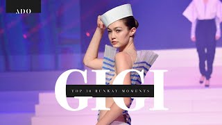 Gigi Hadid  Top 10 Runway Moments [upl. by Delastre]