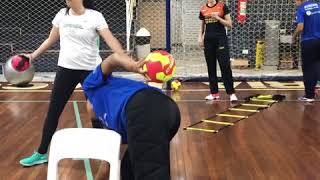 Treinamento de goleiros de handebol Treino técnico coordenativo [upl. by Otrebtuc]