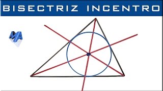 Bisectrices de un triangulo  Incentro [upl. by Nrev190]