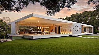 Impressive Modernist GlassWalled Luxury Residence in Montecito CA USA by Steve Hermann [upl. by Einhorn283]