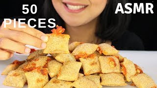 PIZZA ROLLS Totinos Asmr Eating Sounds 50 PIECES [upl. by Eendyc]