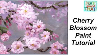 How to Paint Cherry Blossoms  Acrylic Painting Tutorial amp Techniques  ASMR [upl. by Ing]