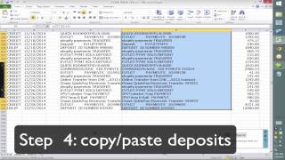 Importing CopyPaste from Excel Bank Data into QuickBooks Desktop Accountant [upl. by Arni]