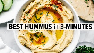 HOW TO MAKE HUMMUS  healthy amp easy hummus recipe [upl. by Llet]