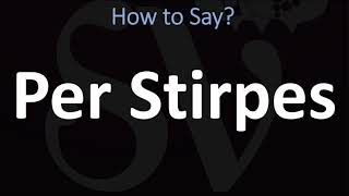 How to Pronounce Per Stirpes CORRECTLY [upl. by Ielerol]