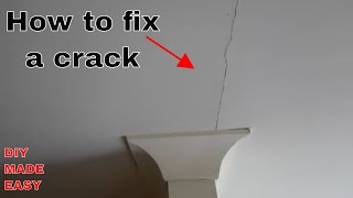 How to fix a crack in a wall or ceiling  DIY [upl. by Roselia]