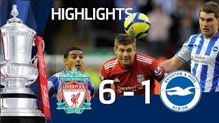 Liverpool 61 Brighton  Official Highlights and Goals  FA Cup 5th Round 190212 [upl. by Zacks701]