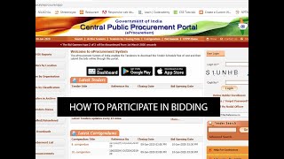 Participate in Online Bidding Eprocurement [upl. by Bernadette]