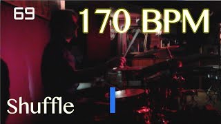 170 BPM Shuffle Beat  Drum Track [upl. by Paske]