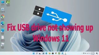 How to fix USB drive not showing up windows 11 [upl. by Kcirdneh]