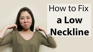 How to Fix a Low Neckline V Neck  Beginner Sewing Tutorial  DIY Tailoring [upl. by Cruz]