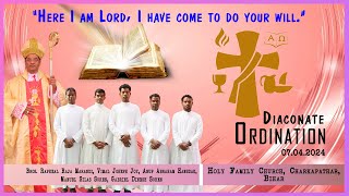 Diaconate Ordination  Holy Family Church Charkapatar  Diocese of Bhagalpur  BIHAR  07042024 [upl. by Auoz105]