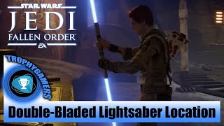 Jedi Fallen Order  Where amp How to Find the DoubleBladed Lightsaber Location  Gameplay [upl. by Ellehcrad]