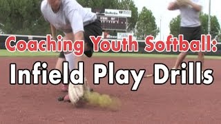 Coaching Youth Softball Infield Play Drills [upl. by Nonregla448]