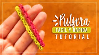 Cómo hacer pulsera de hilo fácil y rápida 21✨ Paso a Paso  DIY Macrame Friendship Bracelet [upl. by Nylednarb]