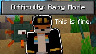 So I added a quotbaby modequot difficulty to Minecraft [upl. by Ecinaej947]