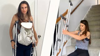 How to Use Forearm Crutches  Lofstrand Crutches Sizing Training and Stairs [upl. by Arerrac708]