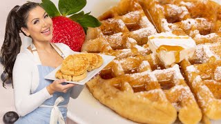 HOW TO MAKE BELGIAN WAFFLES EASY [upl. by Hanson]