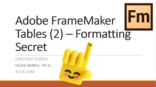 The Secret of FrameMaker Table First Row Formatting [upl. by Anelra]