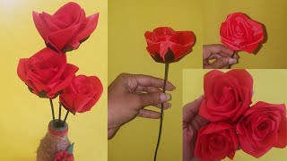 Como hacer una ROSA con cinta  ROSA ETERNA [upl. by Nosilla]