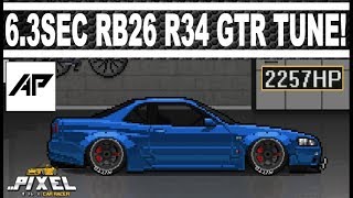 Pixel Car Racer  2250HP RB26 R34 GTR Drag Tune  63 Second 14Mile [upl. by Bertold]