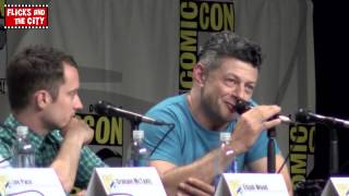 Andy Serkis Gollum Voice at The Hobbit 3 Comic Con Panel [upl. by Ttergram581]