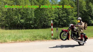 JAWA 350 Ultrasport  559 R testing advanced Libenak power [upl. by Aihcrop]