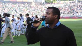 Alfonso Ribeiro sings the National Anthem [upl. by Yelrehs652]