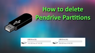 How to remove or delete multiple partition from USB drive [upl. by Akimyt229]