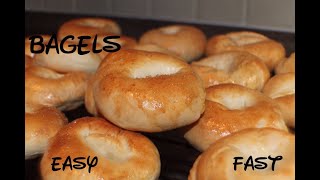 EASY How to make Homemade Bagels from scratch In the bread machine [upl. by Pitzer]