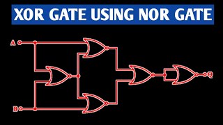 XOR gate using NOR gate  EXOR Gate Using NOR Gate [upl. by Ecnerol]