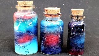 DIY CÓMO HACER una GALAXIA  Galaxia en frascos [upl. by Spada]