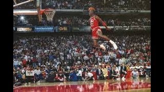 Michael Jordan Dunks from Free throw line 1987 [upl. by Sillig747]