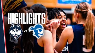 HIGHLIGHTS  9 UConn Womens Basketball at Seton Hall [upl. by Topliffe]