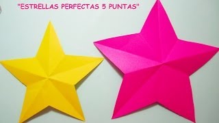 MANUALIDADESTUTORIALESTRELLA PERFECTA 5 PUNTAS [upl. by Htebsle]