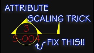 AutoCAD Dynamic Block  Attribute Scaling Trick [upl. by Jemie986]