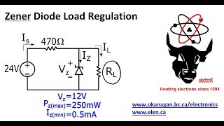 Zener Diode Load Regulation Example [upl. by Balas287]