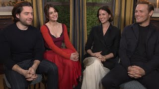 Outlander Sam Heughan Caitriona Balfe amp More Answer 5 Questions About Season 5 Exclusive [upl. by Rimidalb]